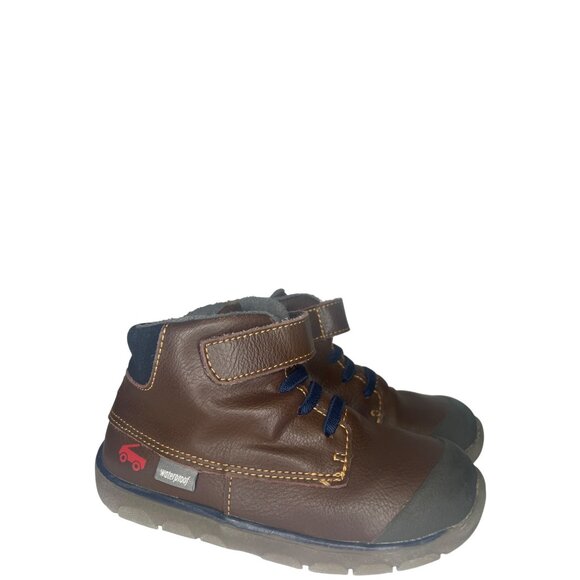 See Kai Run Lennon Boy's Toddler Boot Shoe Brown Leather Little Kid Size 11 - Picture 1 of 9